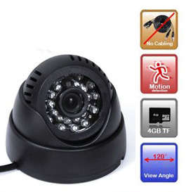 Night Vision IR Dome Color Security Camera Digital Video Recorder DVR -No wiring, Simple Installaion
