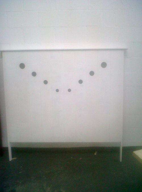 This is just Insane!!!!! No Reserve!!!! QUEEN Sz Head Board Floor Standing - White Wash Finish FS01