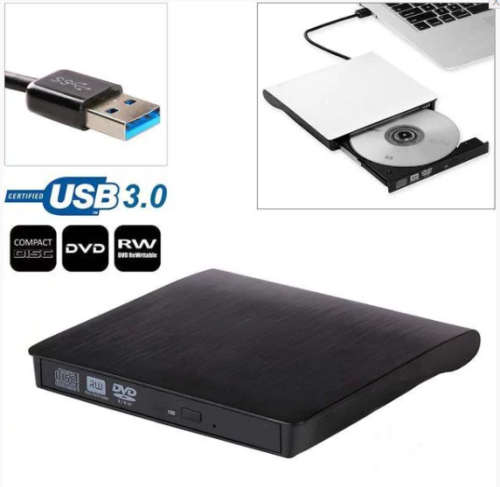 USB 3.0 External DVD RW Optical Drive Black