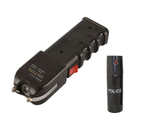 928 Self Defense Tazer + 60ml Pepper Spray