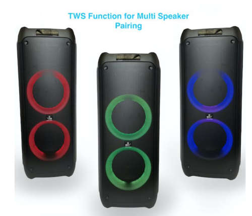 Nesty TWS RX28 100W light up Trolley Speaker with battery & Bluetooth