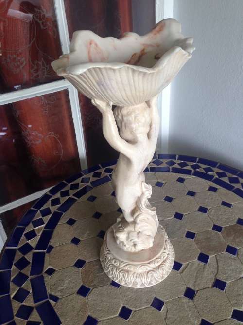 Marble like resin Cherub figurine