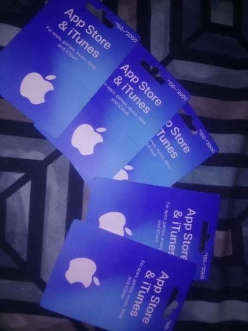 Itunes and App Store gift cards