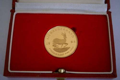 1984 Proof Kruger 1/2 Oz in Box - Box # 14