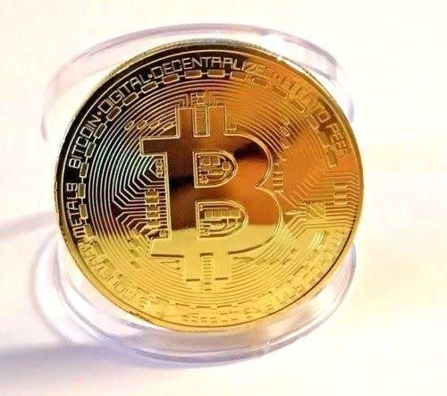 Bitcoin Collectible Coin in protective casing
