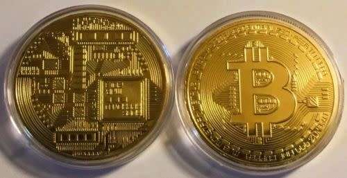 Bitcoin Collectible Coin in protective casing