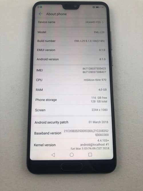 Huawei P20 lite 64gb Dual Sim