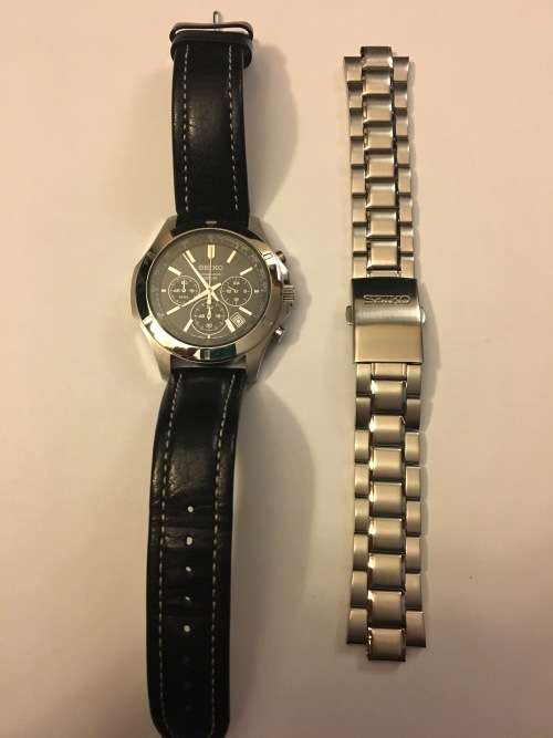 Seiko Chronograph - Leather Strap