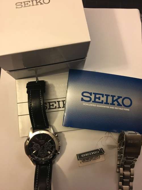 Seiko Chronograph - Leather Strap