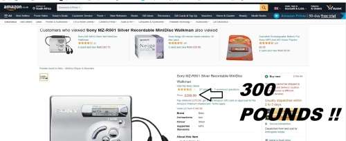 Sony MZ-R501 Silver Recordable MiniDisc Walkman****VERY RARE ***