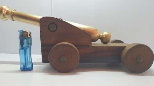 Vintage Solid Brass Powder firing cannon .