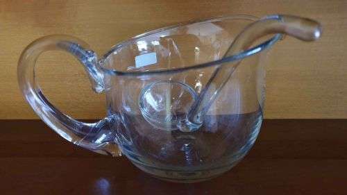 Jonelle handmade glass gravy boat and ladle
