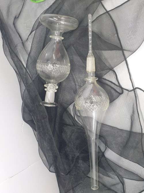 Vintage Extremely dainty Tall lamp perfume decanter...STUNNING !!!