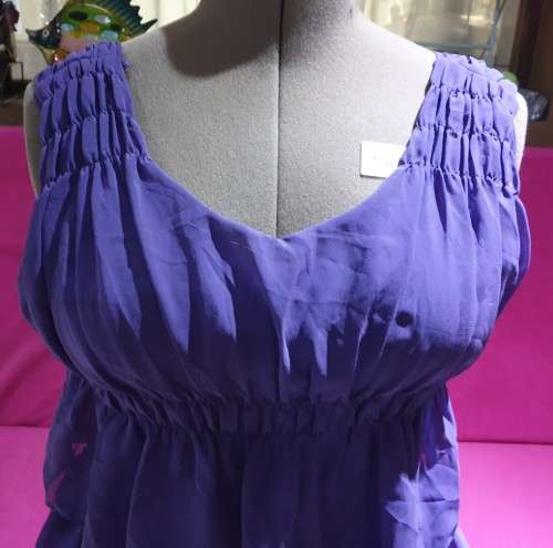 Pretty Purple Ladies Ruffled Mini-dress Size S