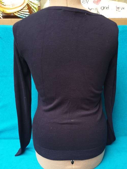 AS NEW!! Ladies Navy Cardigan Size Small