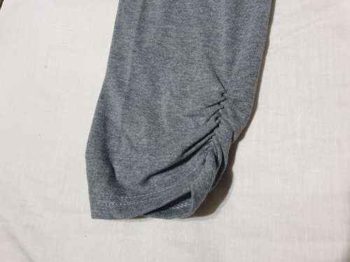 Girls Grey 3/4 Leggings with Rouche Detail Age 13-14 Years