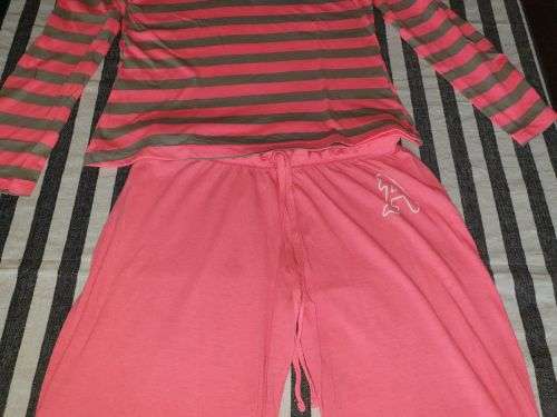 Ladies Pink Pajama set Size M