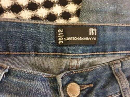 AS NEW!! Ladies `RT` Stretch Skinny Fit Jeans Size 12 / 36