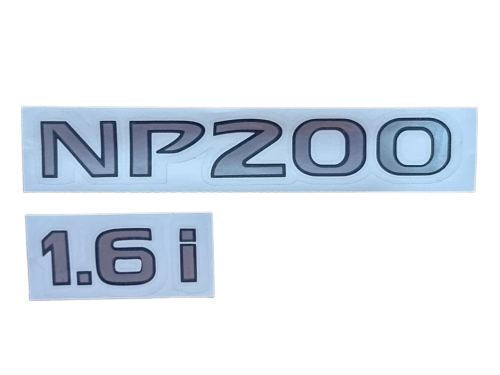 Np 200 1.6i tailgate sticker set in Silver