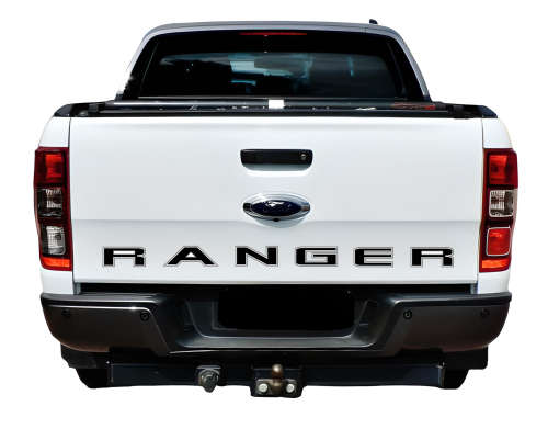 Tailgate Sticker Compatible with Ford Ranger Black and Silver