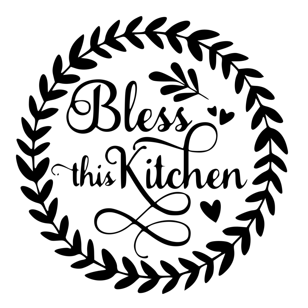 Black Vinyl Home Decor Wall Art-Bless This Kitchen
