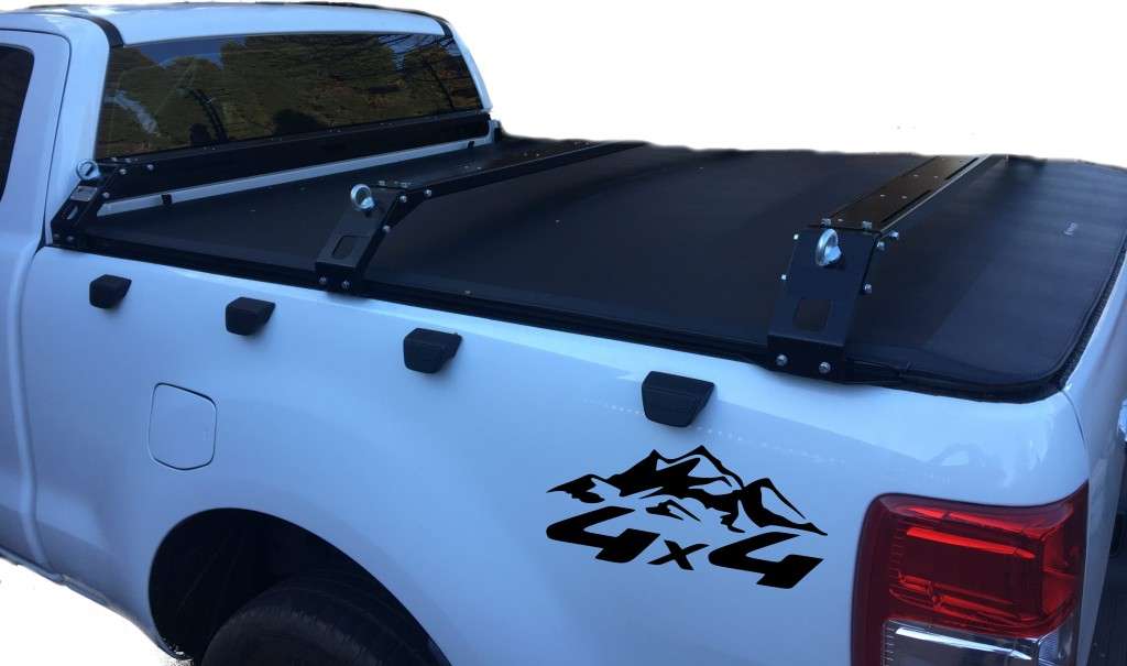 Decorative 4x4 Sticker with Mountains