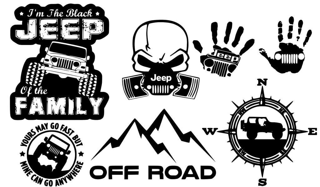 Decorative Sticker Mix Set -Jeep