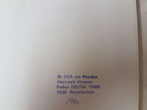 Palaeozoic Fishes - by J. A. Moy-Thomas Miles. "Dr J.W.A van Heerden's Museum Copy"