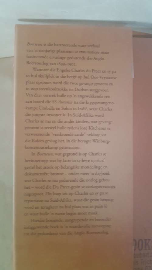 BOERSEUN - Memoires van 'n Anglo-Boereoorlogseun. Chris Schoeman