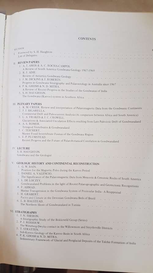 SECOND GONDWANA SYMPOSIUM. South Africa 1970, Proceedings and Papers