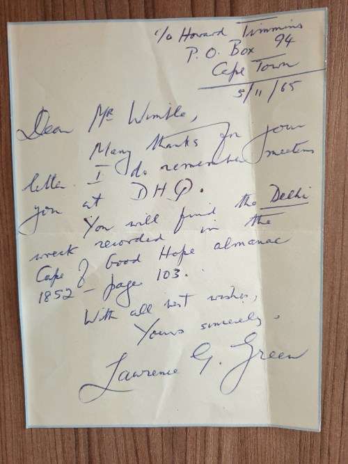 20 x Lawrence G. Green books plus Original letter from him.