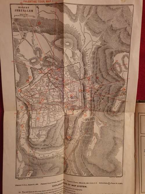 *1911* JERUSALEM - Through the Stereoscope. (No stereo cards) Includes fold-out map