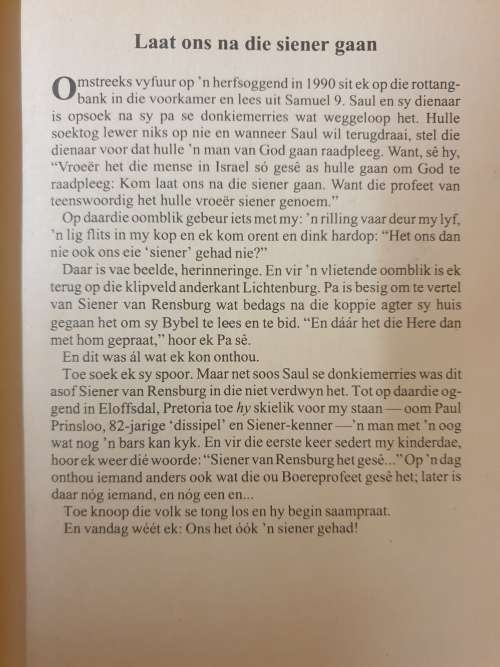 SIENER VAN RENSBURG - Boodskapper van God