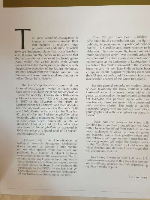 The Aloe of Madagascar / Les Aloe de Madagascar - Castillon (Jean-Bernard & Philippe)