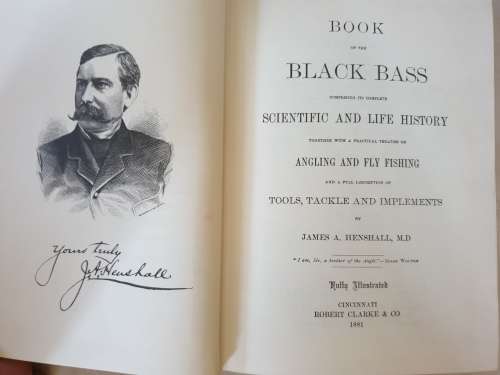 1881/1987. BOOK OF THE BLACK BASS. (Facsimile Copy) James A. Henshall.