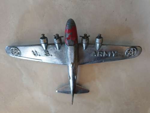 VINTAGE!! U.S ARMY BOEING METAL AIRCRAFT. Made in USA by ERIE.-Parker.