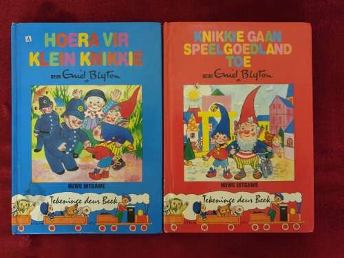 7 x KNIKKIE (Noddy) BOEKE, DEUR ENID BLYTON. HARDEBLAD. ALMAL VIR EEN PRYS.