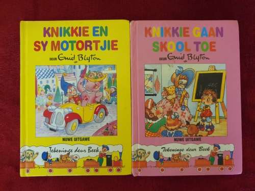 7 x KNIKKIE (Noddy) BOEKE, DEUR ENID BLYTON. HARDEBLAD. ALMAL VIR EEN PRYS.