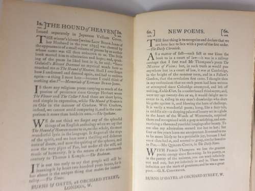 *1909* SHELLEY - By Francis Thompson. With an Introduction by George Wyndham