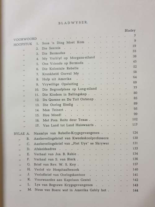 **Geteken + Inskripsie; Op die Bermudas beland - Ds J.A. van Blerk (1949)