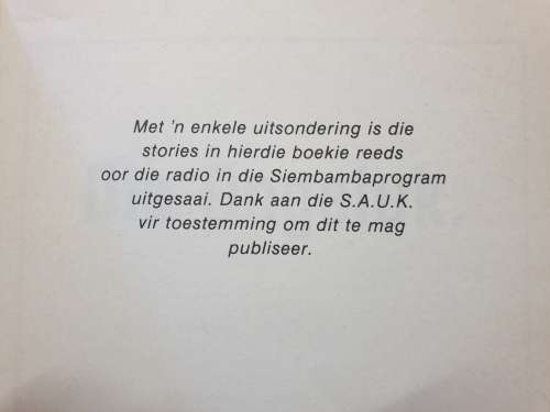 STORIES VIR MY VINKGESIGGIES. & STORIES VIR MY TINKTINKIES. Albei geteken deur Ouma Tallie