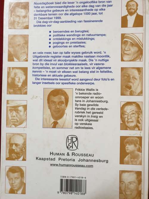 NUUSDAGBOEK - Feite en Fratse oor 1000 Jaar. Frikkie Wallis