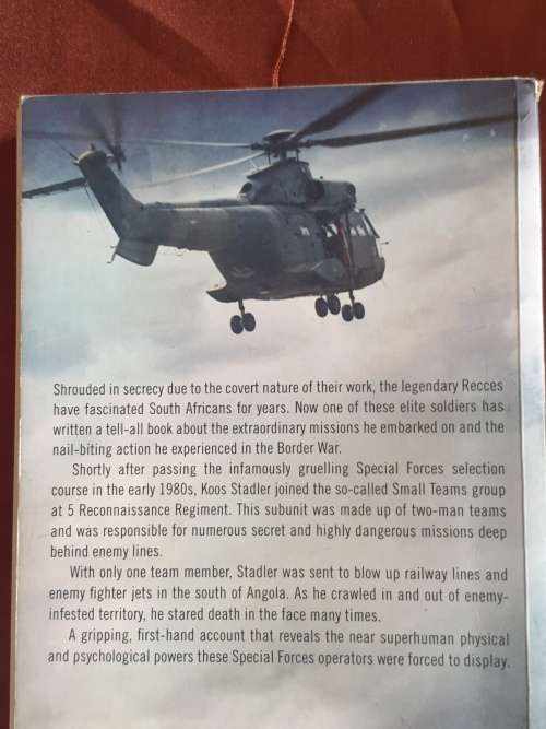 ** Signed ** RECCE, Small Team Missions Behind Enemy Lines. Koos Stadler