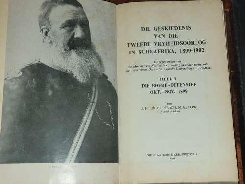 Geskiedenis van die 2de Vryheidsoorlog 1899-1902. J.H.Breytenbach. Vol 1,2 and 4.