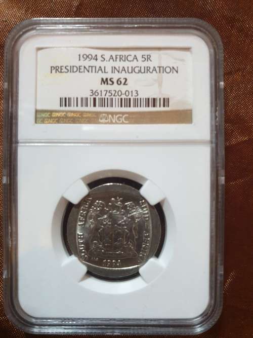 Mandela Coins - MS62 / MS64 / MS65 / MS66 and AU58 - All in one lot.