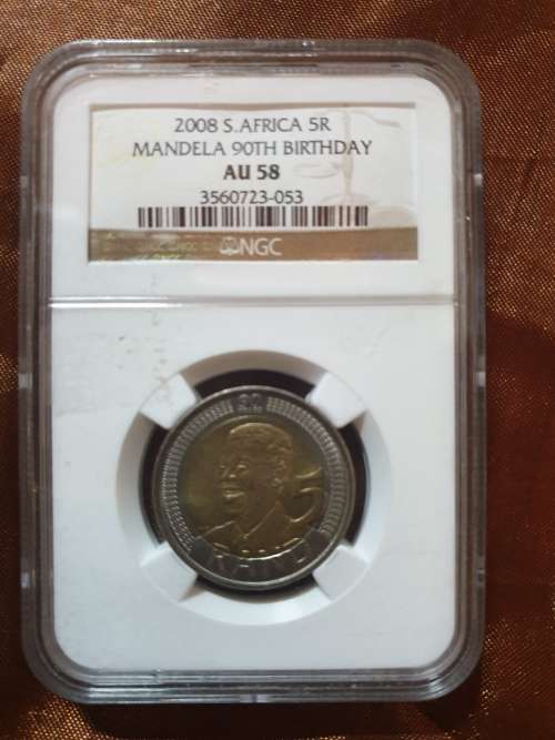 Mandela Coins - MS62 / MS64 / MS65 / MS66 and AU58 - All in one lot.