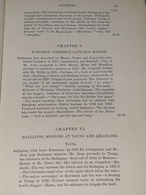 * 1871 * Ten years NORTH OF THE ORANGE RIVER from 1859 - 1869 - John Mackenzie