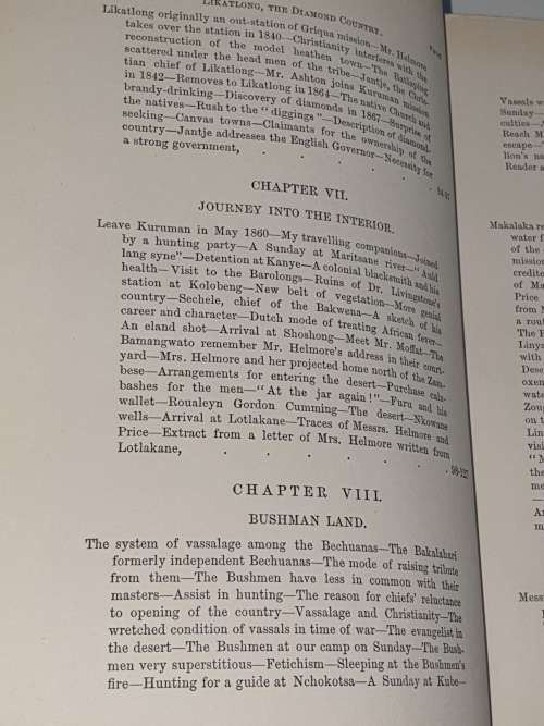 * 1871 * Ten years NORTH OF THE ORANGE RIVER from 1859 - 1869 - John Mackenzie