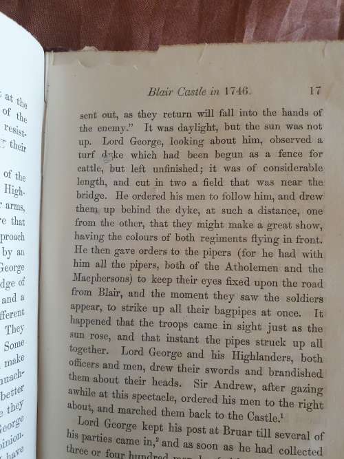 *1874* (Only 100 copies printed) History of the Siege of Blair Castle in 1746 (Privately Printed)
