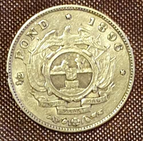 1896 Gold Kruger Half Pound